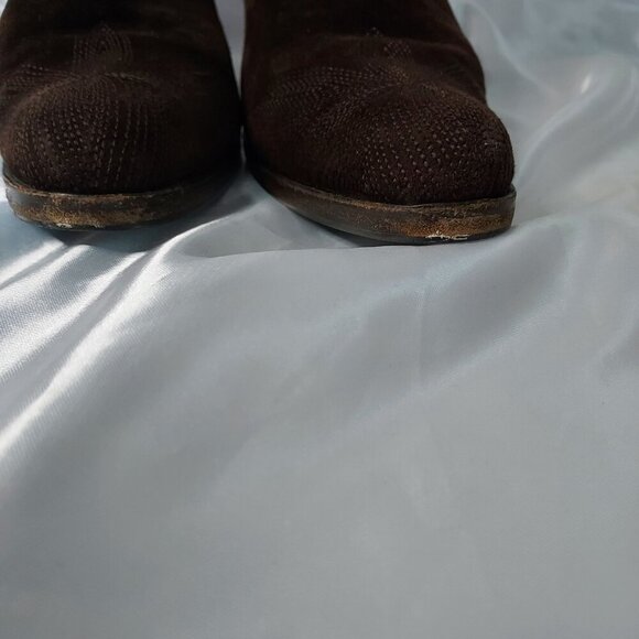 Prada Brown Suede Ankle Boots Women’s EU 38.5 Very Good Used Condition Designer - Picture 14 of 16